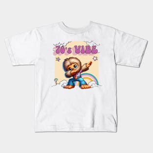 Retro Bigfoot Dab: 70s Disco Vibe Kids T-Shirt
